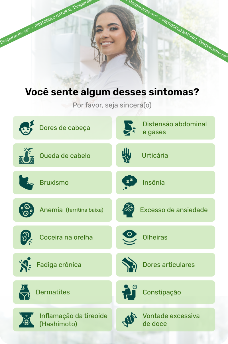 Início do teste de parasitas