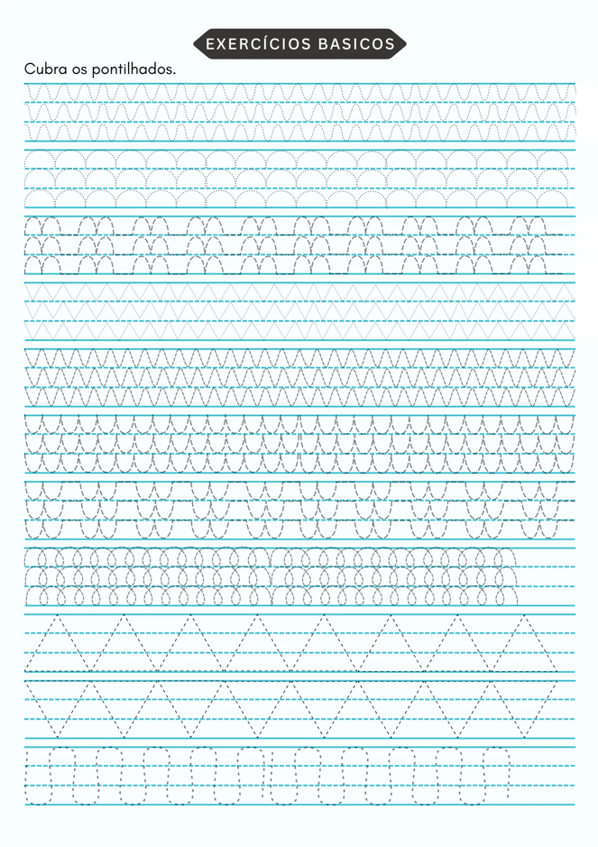 Exemplo de exercício de caligrafia 1